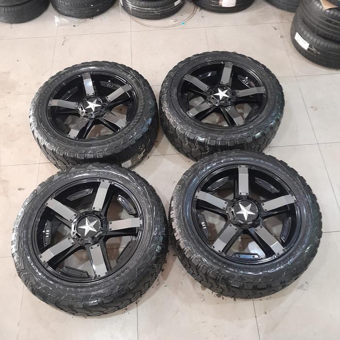 Velg Mobil Bekas Racing Hsr Rasta Ring 20 x9 Et30 Pcd6x139,7 Plus Ban M/T-01 275/55 R20