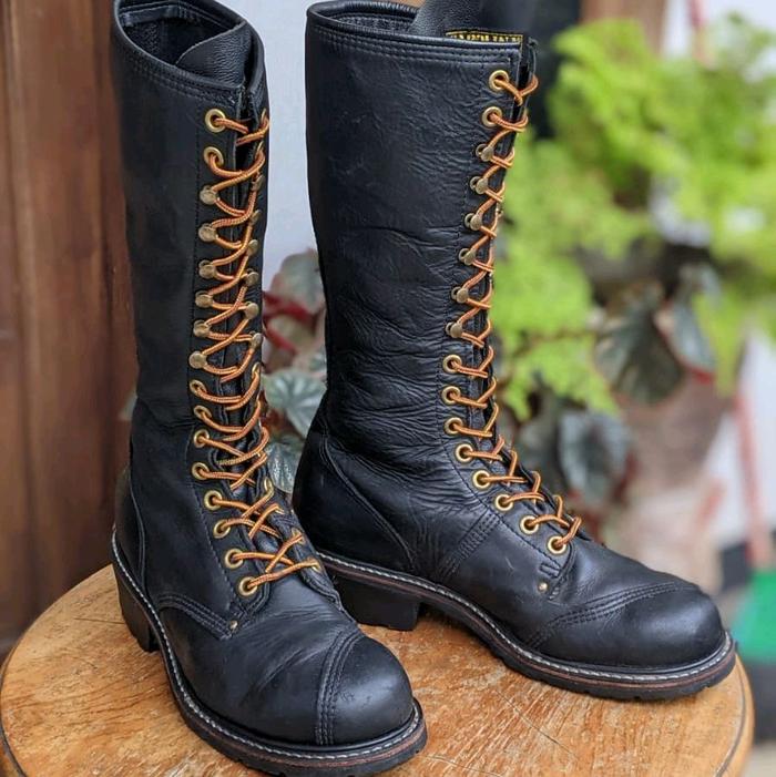 Carolina boots usa logger 16 hole rare not Wesco boots