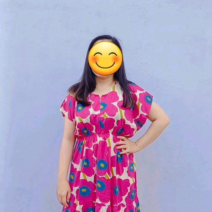 daster kerut pinggang busui friendly cantik