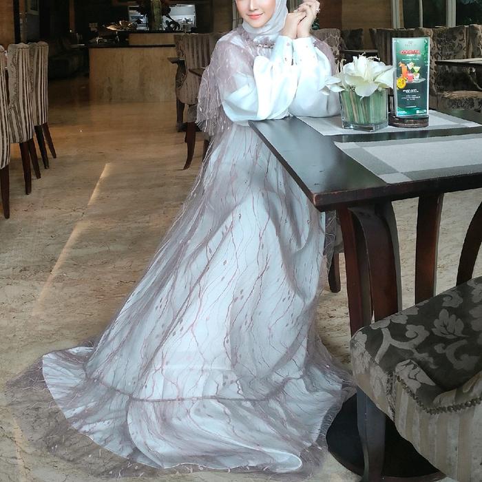 LILAC LACES Longdress Gamis Abaya Tangan Balon by JULIEAXAVIER