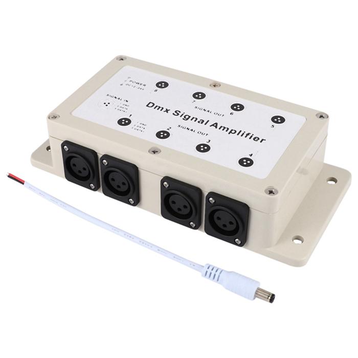 1 Piece Dc 12-24V 8 Channel Output Dmx Dmx512 LED Controller Signal Amplifier Plastic Splitter Distr