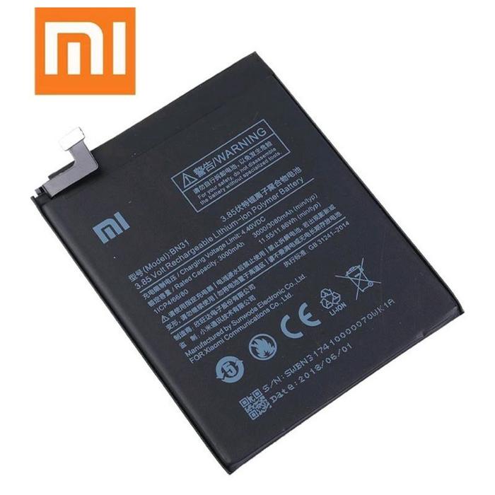 Baterai Xiaomi BN31 Bat Redmi Note 5A / Bateray Redmi Note5A Redmi S2 Mi5X MiA1 Tanam Model Original