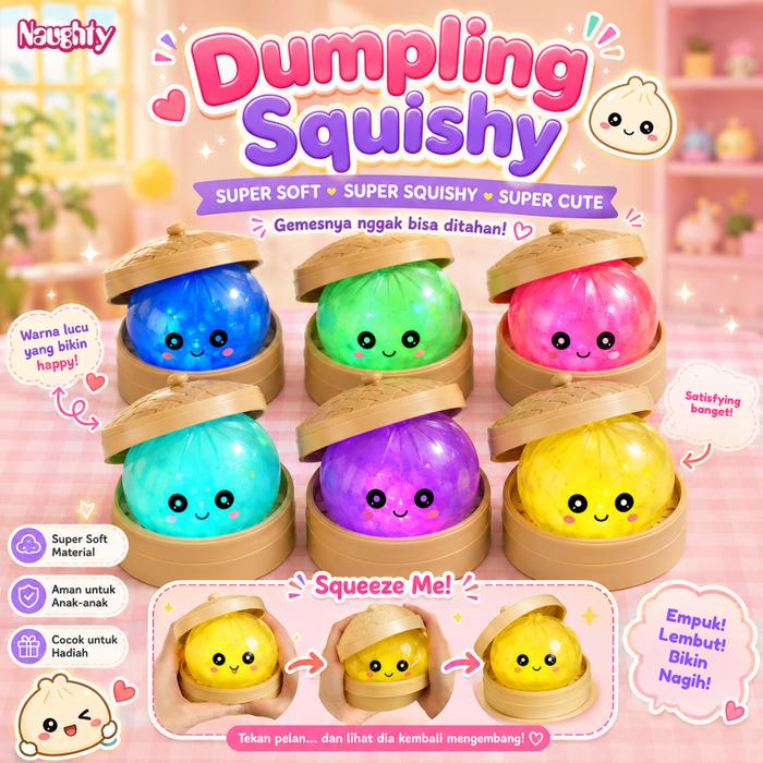 Dumpling Squishy Stress Ball Sensorik Lembut Naughty Accessories