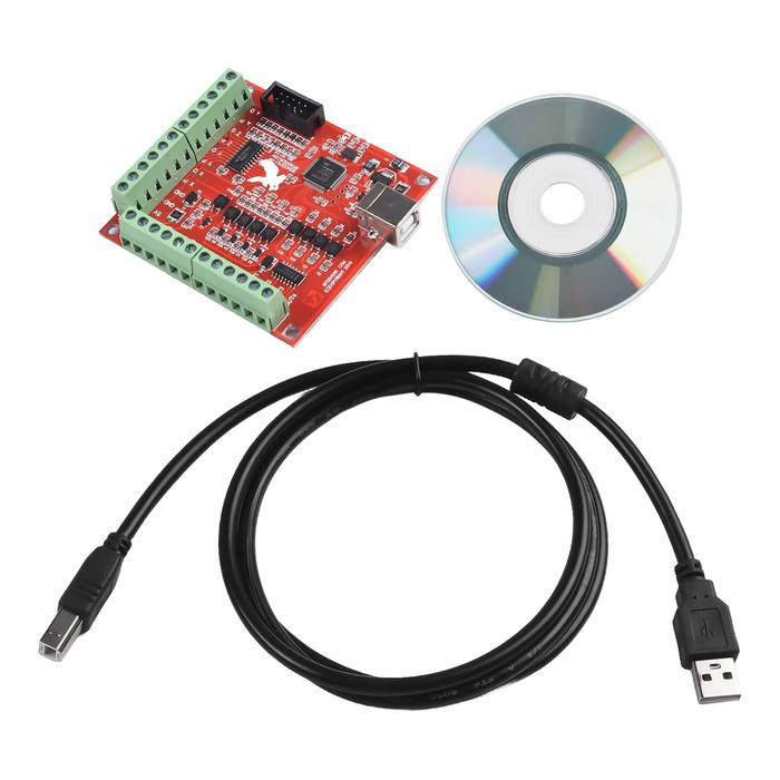 USB MACH 3 100Khz Breakout Board 4-Axis Interface Driver CNC Motion Controller 3.15x3.03 Inches Tool
