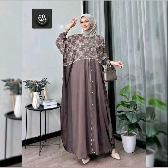 Kaftan Malika by Alcameel kaftan premium kaftan tebal LD 180 busui friendly kekinian rayon motif spa
