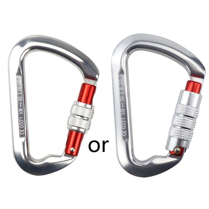 30KN Auto Locking Climbing Carabiner Clip Twist Lock D