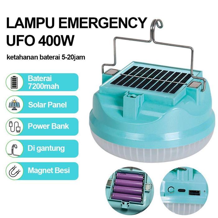 lampu led emergency ufo 400w /solar panel led/ lampu emergency gantung