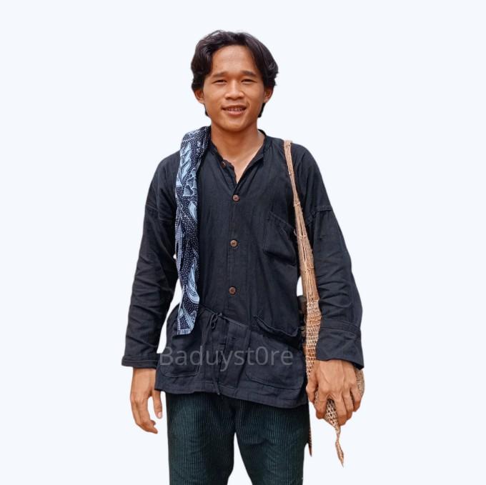 baju kampret baju khas suku baduy hitam bahan katun