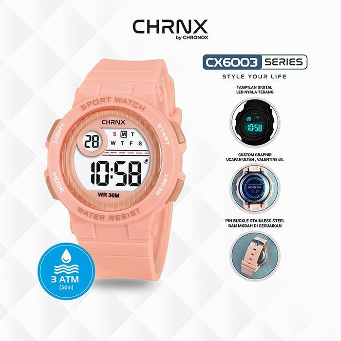 PROMO!! CHRNX by CHRONOX Jam Tangan Digital Unisex Pria Wanita - CX6003 Rubber Watches STOK TERBATAS