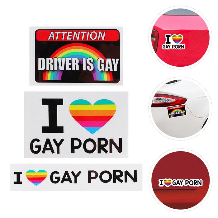 3 Sheets Car Decal Gay Pride Sticker Car Sticker Car Truck Window
