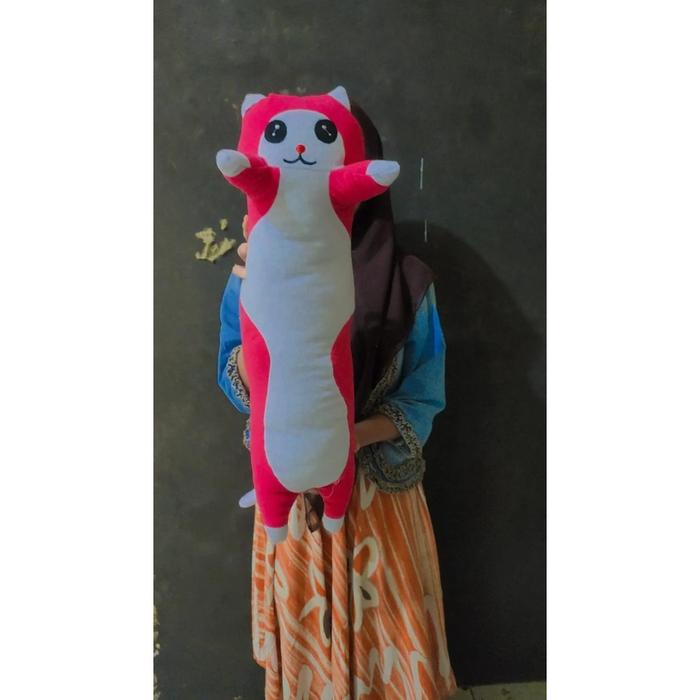 Boneka Guling Kucing Panjang 60cm Lucu Cacilaolshop