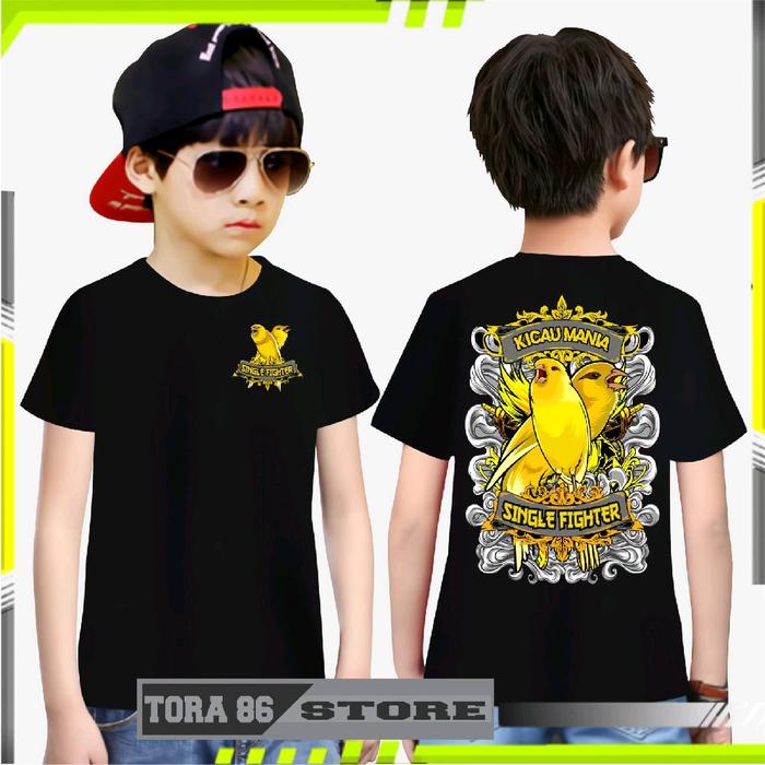 kaos anak kicau mania,kenari mania,bahan coton premium adem di pakai