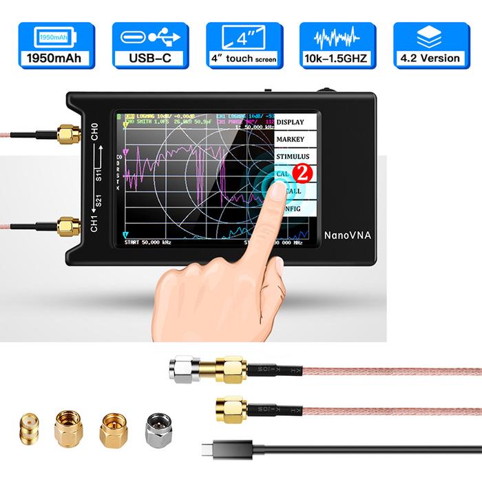 10k-1.5GHz NanoVNA NanoVNA-F VNA HF VHF UHF Vector Network Antenna