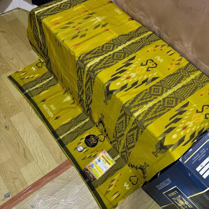 Sarung mustamin masterpice full sutra ful songket original pabrik full sutra mewah Muslim Santri