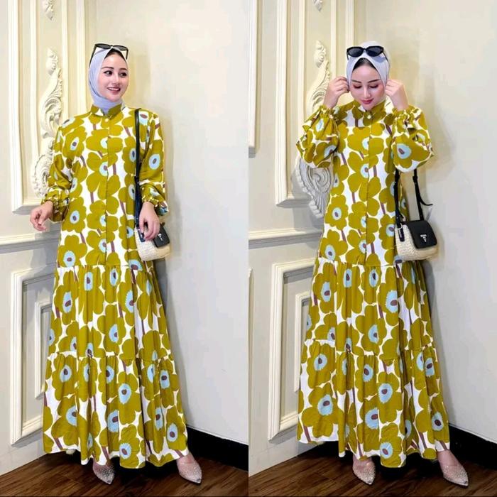 Gamis rayon premium Gamis bahan rayon super