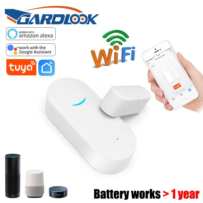 Tuya Pintu Sensor Pintu WiFi Pintar Detektor Terbuka Tertutup