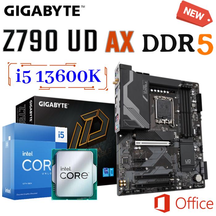 Gigabyte Z790 UD AX LGA 1700 Motherboard + Intel Core i5 13600K CPU
