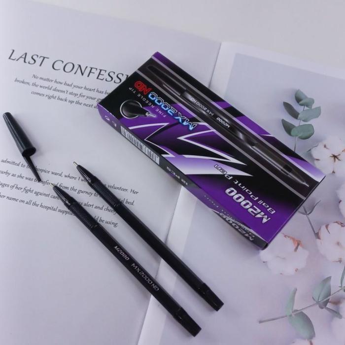 PMS - (1pc) Pulpen MX2000ND Hitam Ballpoint bolpen Pen tinta Hitam Model classic terlaris