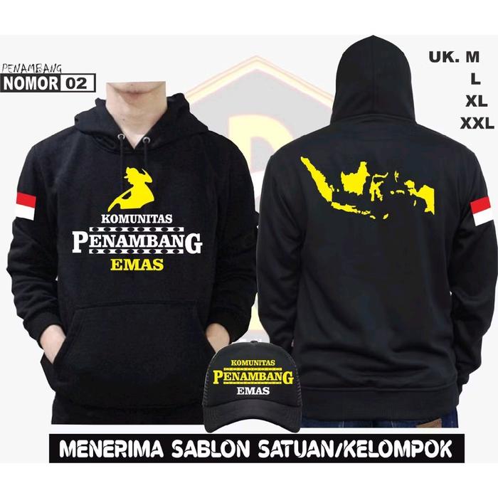HOODIE KOMUNITAS PENAMBANG EMAS INDONESIA SWEATER PENAMBANG EMAS