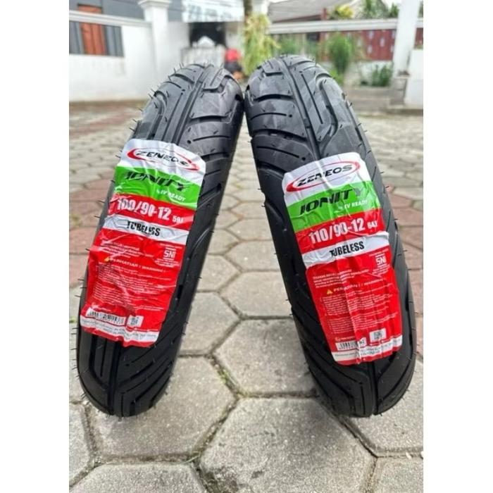BAN LUAR ZENEOS IONITY 100/90-12 TUBELESS. BAN DEPAN SCOOPY, GENIO.