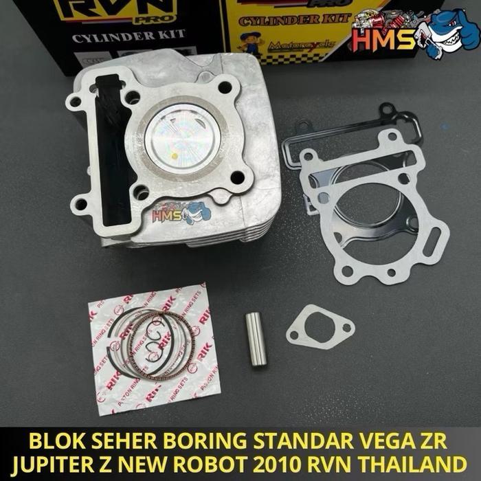BLOK SEHER BLOCK SEHER BORING KOMPLIT ISI PISTON KIT VEGA ZR JUPITER Z NEW ROBOT 5D9 ORIGINAL RVN BO