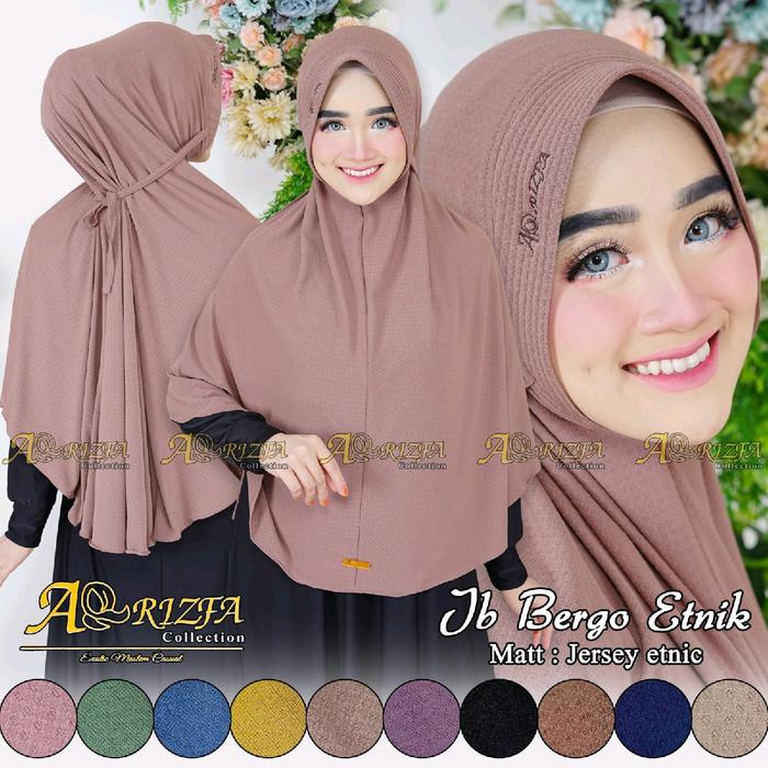 jb bergo etnik pet tali belakang jilbab instan jumbo syar'i premium