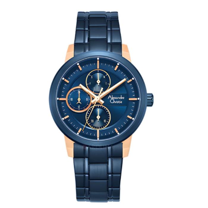 Alexandre Christie AC 6323 Rosegold Blue BFBURBU Jam Tangan Wanita
