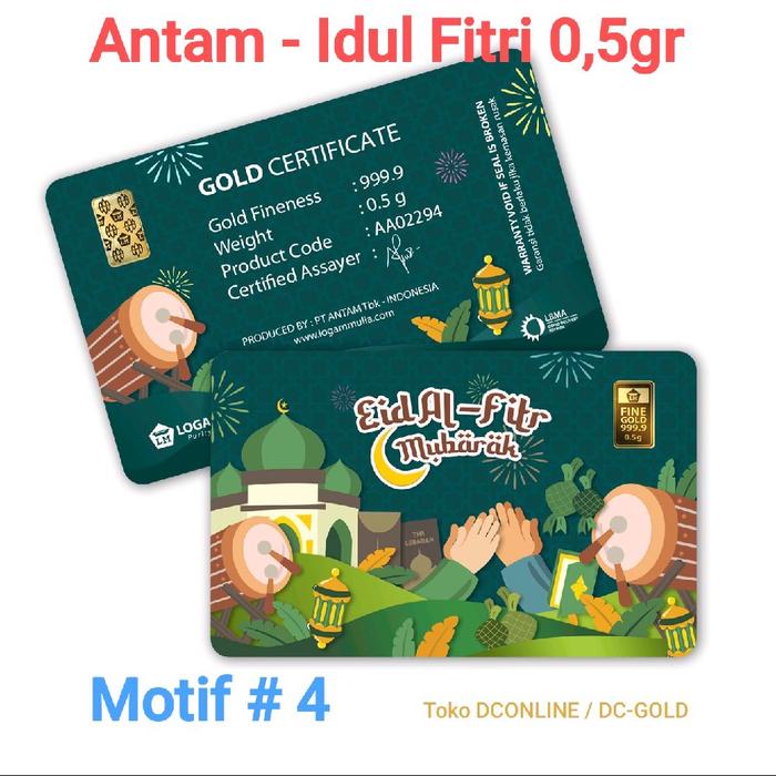 LM Emas Antam 0,5 gram Selamat Idul Fitri - Selamat Lebaran