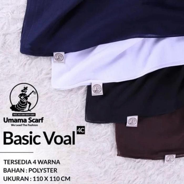Basic Voal Umama Hitam dan Putih