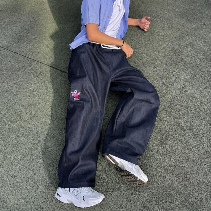 Ballon Pants Raw Denim Blue Baby Gang