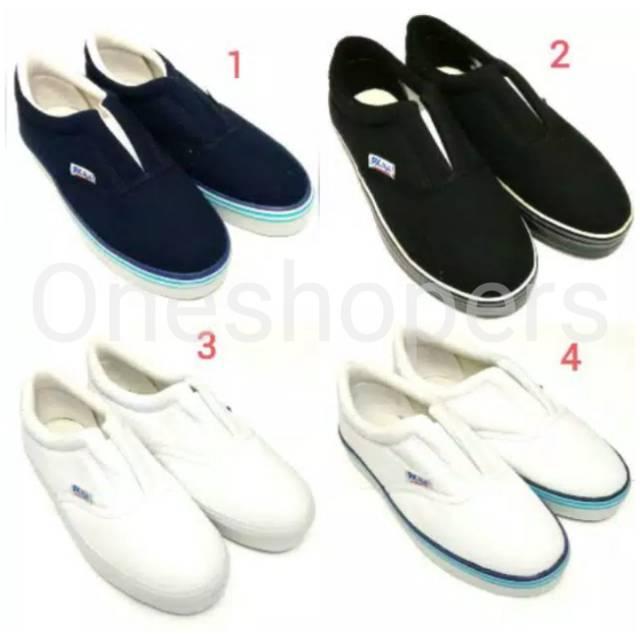 Sepatu Kanvas PX Style 128 SlipOn Navy/Black
