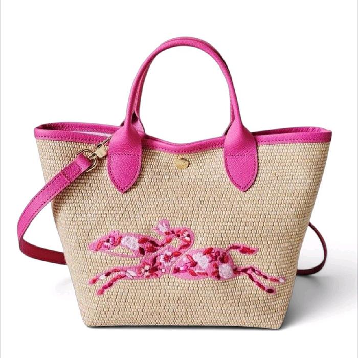 Lc Le Panier Pliage Basket Bag Small/Pink