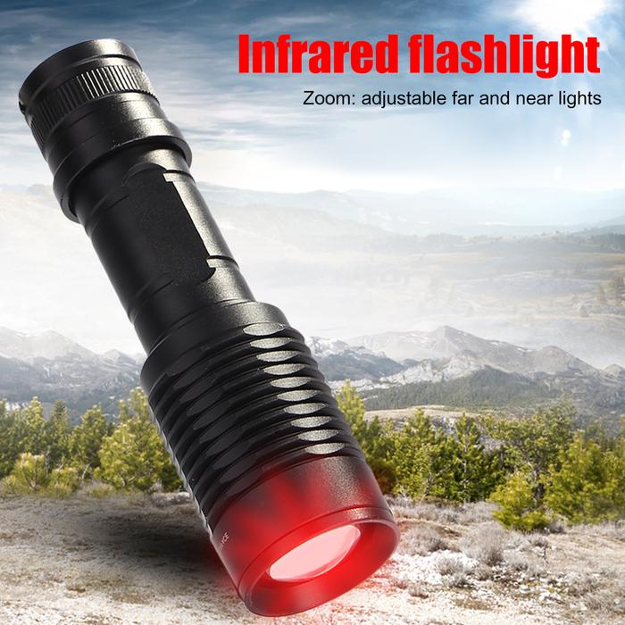 10W 850nm Night Vision Zoomable Torch LED Infrared Outdoor Hunting IR