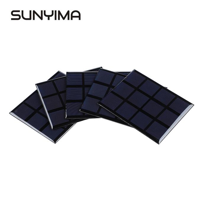 SUNYIMA 5PCS Drip Adhesive Solar Panel 400mA 3V Outdoor DIY Solar
