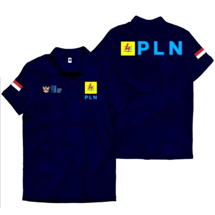 Kaos Polo Bumn PLN Kaos Kerah PLN Shirt Kaos Bumn Garuda Logo PLN Lengan Pendek Bordir