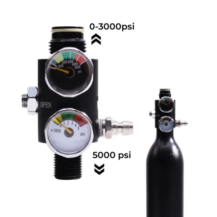 TUXING HPA Tank Regulator Valve M18*1.5 Thread 5000PSI Compressed Air