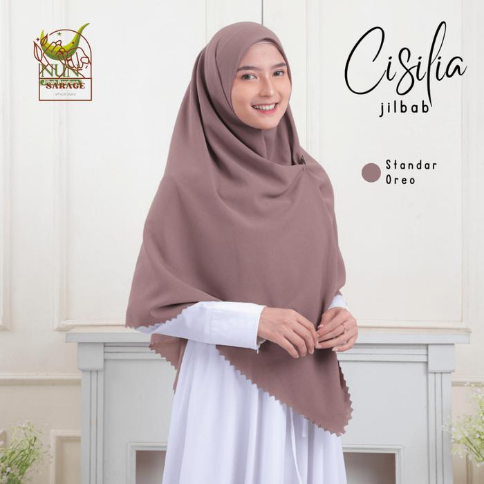 NEW Jilbab Cisilia NUN JILBAB / Segiempat instan kancing non pet / segiempat instan 130
