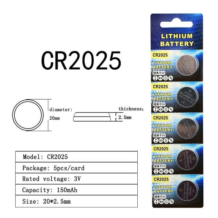Baterai CR2025 Battery Lithium Baterai CR2025 Battery Lithium Batre Baterai CR2025 Battery Lithium 3