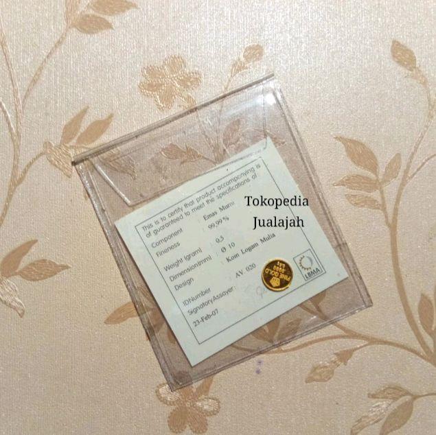 Retro Bulat 0.5gr Antam Koin Logam Mulia