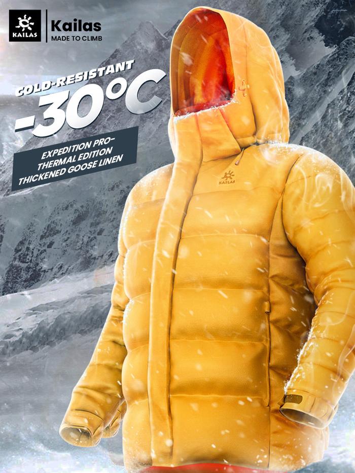 Kailas Outdoor Thickened Mountaineering Large Goose Down Jacket 800