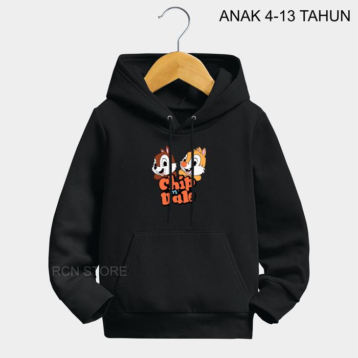 Sweater Hoodie Anak Laki-laki/Perempuan Usia 4-13 Tahun Motif Sablon CHIP BAL Warna Pastel Bahan Teb