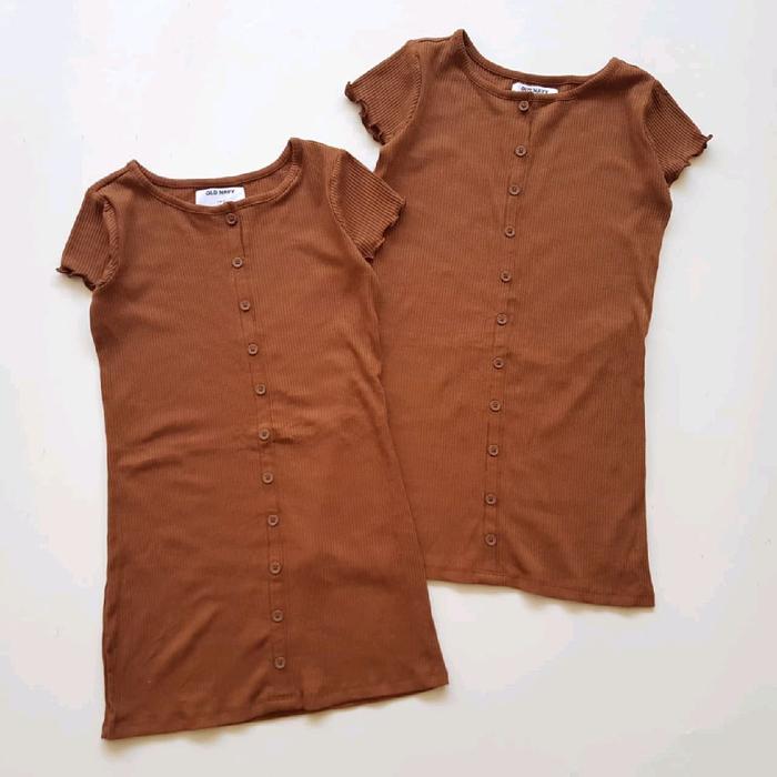 old navy rib knit button front dress