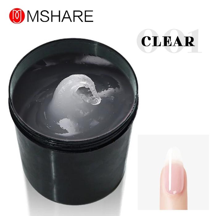 MSHARE Clear Acrylic Gel Transparent Hard Gel Acryl Poly Uv Builder