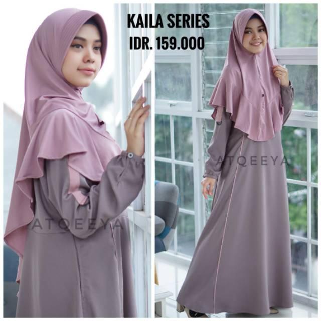 New Gamis Muslimah Atqeeya Kaila Ready Bahan Donalkelly crepe Premium