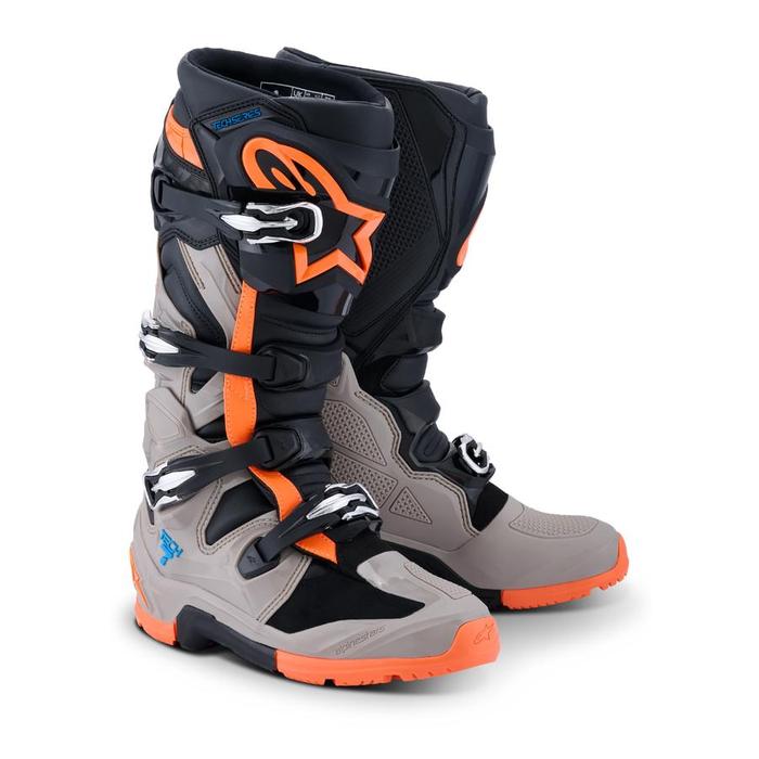 ALPINESTARS TECH 7 ENDURO BOOTS ALPINESTARS TECH 7 ENDURO BLACK ORANGE SEPATU OFFROAD ALPINESTARS TE