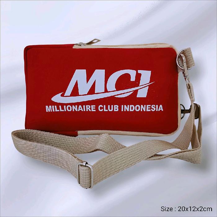 Dompet Mci / Hand Bag clutch 3 reslecting bisa untuk HP ada tali panjang
