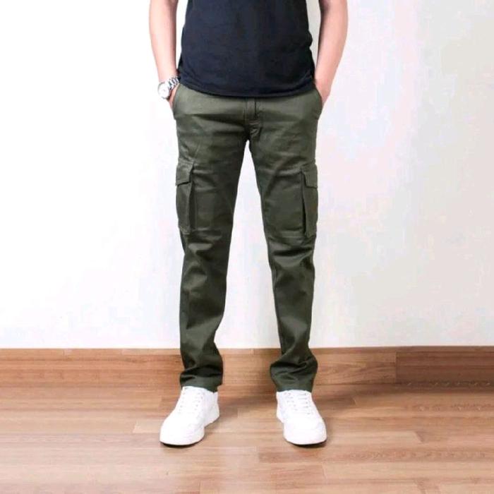 [MURAH MERIAH 100 RIBUAN DAPAT 3 PCS ] Celana Cargo Kargo Panjang Pria Cowok Dewasa Katun Twill Dist