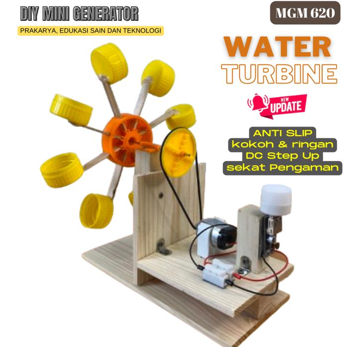 Maskuubin Mini Kit Kincir Air & Generator – Edukasi Turbin PLTA