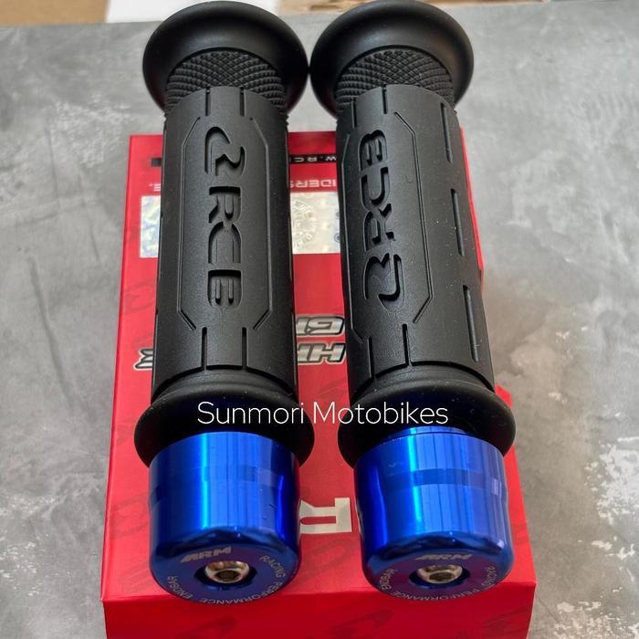 Sepasang Handgrip RCB Hand Grip RCB HG77 Black Plus Jalu Stang Arm NMAX Aerox Mio Beat Vario Scoopy