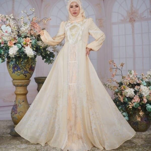Lina sukijo Rynanda butter yellow set Scarf